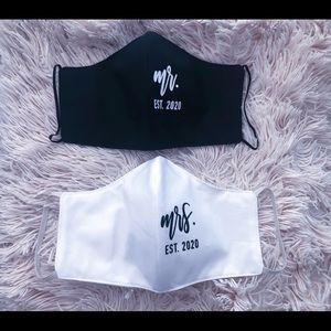 Newlywed face masks